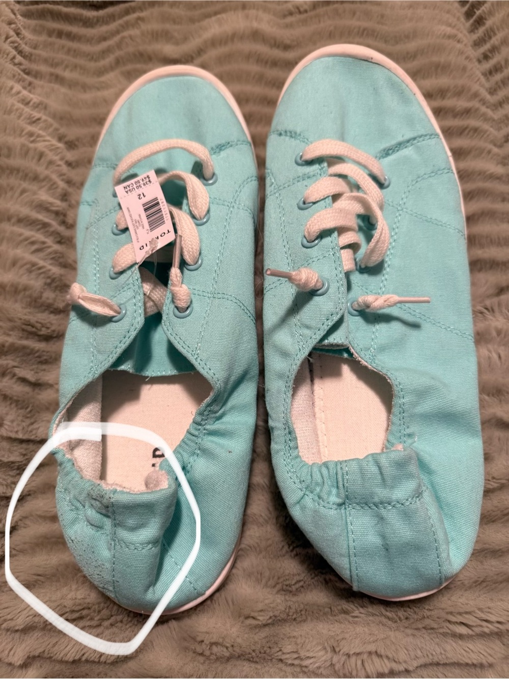 torrid Teal Canvas Lace-Up Slip-On Sneakers